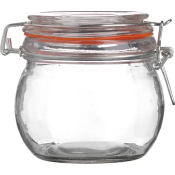 Dóza na potraviny DOCHTMANN Dóza skleněná hermetická kulatá 450 ml