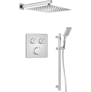 Sprchový set Sapho SMART SELECT podomítkový sprchový set s termostatickou baterií 2 výstupy posuvný držák sprchy chrom RP042-02