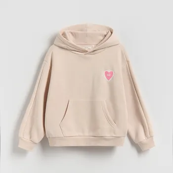 Dívčí mikina Reserved - Mikina s potiskem na zádech - tělová - 876HV-02X - 876HV-02X-U15