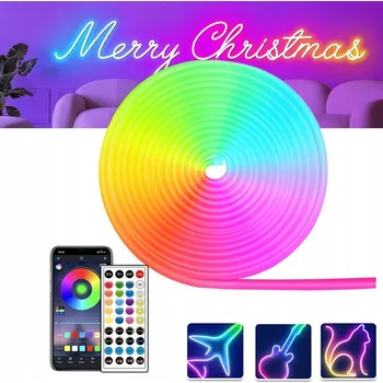 LED páska 10m LED Neon Flex pásek 24V s aplikací a napájecím zdrojem