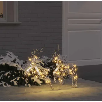 vidaXL LED Sobové s 40 LED diodami 2 pcs Teplá bílá PET [42019142]