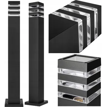 Venkovní osvětlení LED Zahradní Lampa 80cm Venkovní Stojací Sloupek pro žárovku GU10 LED IP44