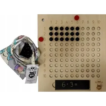 Dřevěná hračka Matematická tabulka ve stylu Montessori