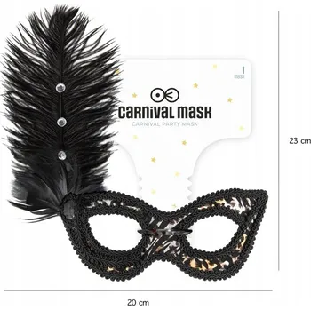 Karnevalová maska Benátská maska na oči PartyPal, plastová, vícebarevná