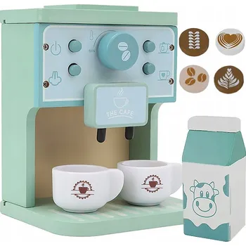 Dřevěná hračka Dřevěný kávovar click4TOYS zelený 20x15x12,5 cm 3+