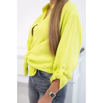 Dámská košile Bavlněná mušelínová košile kiwi UNI