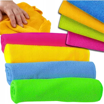 Utěrka 4x SADA HADŘÍKŮ UTĚREK Z MIKROVLÁKNA NA ČIŠTĚNÍ AUTA KUCHYŇSKÉ 30x30cm