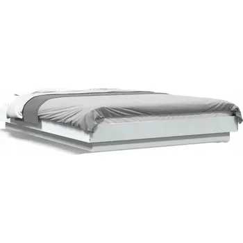 Postel Rám postele bílý 212 x 140 x 23 cm, materiál dřevotříska, překližka