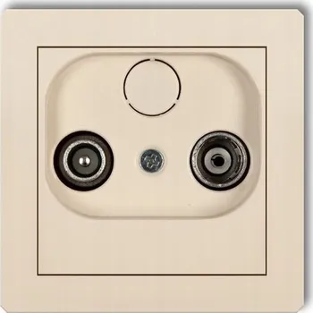 Elektrická zásuvka Telefonní zásuvka nástěnná Karlik béžová