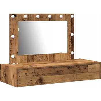 Toaletní stolek Hnědá toaletní stolek se zrcadlem, rozměr 100 x 40 x 70 cm, materiál na bázi dřeva