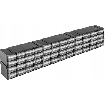 Úložný box Organizér se zásuvkami, 54 průhledných přihrádek