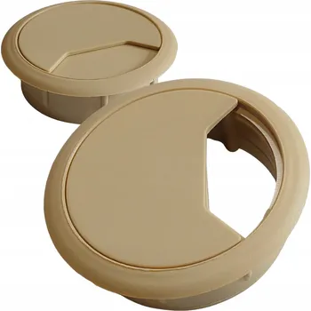 kabelová chránička Kabelová průchodka kulatý x 7 cm plastová béžová