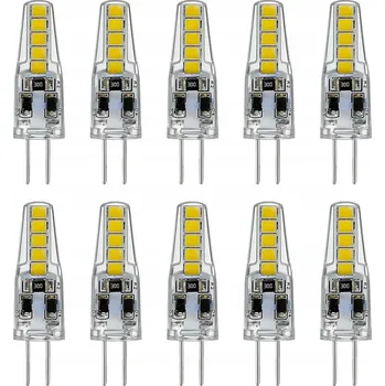 Žárovka 10x LED Žárovka G4 12V AC/DC 6W 2835 SMD 600lm Teplá Bílá