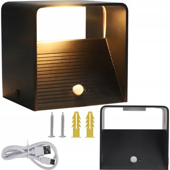 Nástěnné svítidlo VNITŘNÍ NÁSTĚNNÉ SVÍTIDLO LED BEZDRÁTOVÉ AKUMULÁTOROVÉ S ČIDLEM POHYBU