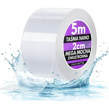 OBOUSTRANNÁ NANO PÁSKA 5M/2CM VODĚODOLNÁ opakovaně použitelná SILNÁ MONTÁŽ