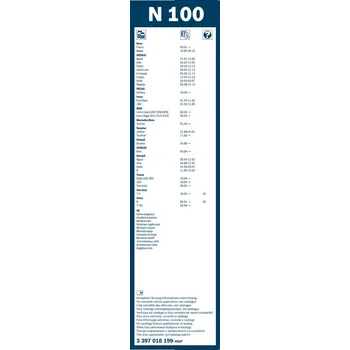 Stěrač Lišta stěrače Bosch 3 397 018 199 přední 1000 mm