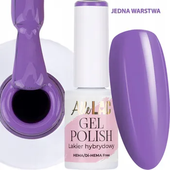 Lak na nehty Hybridní lak ALLELAC 6g LED/UV Gel Polish Purple P5 Iris Fialový