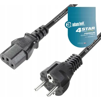 Napájecí kabel Adam Hall Napájecí kabel 3x1.5mm2 IEC C13 / CEE 7/7 Schuko, 0.5m