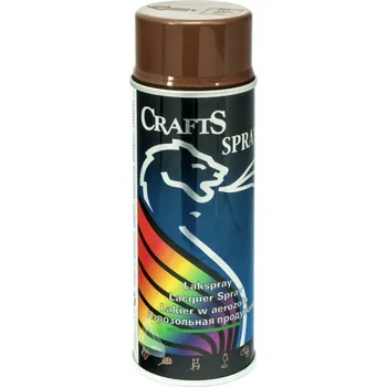 Barva ve spreji Lak CRAFTS ve spreji 400ml RAL 8017 čokoládově hnědá.