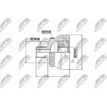 Sada kloubů pro hnací hřídel NTY NPZ-AU-009