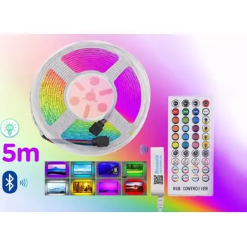 LED páska Lumenmax 5050 – 5 Metrů - BLUETOOTH RGB LED pásek - Kompletní sada