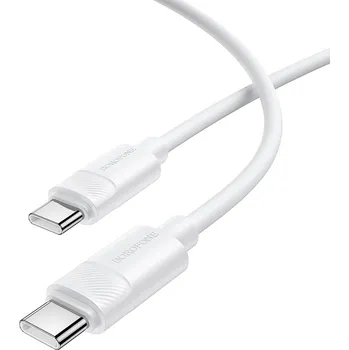 Kabel Borofone BX123 Leya - Type C to Type C - PD 60W 3A 1 m bílý