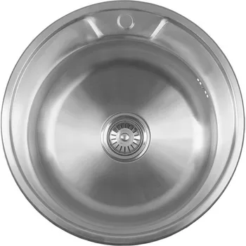 Nerezový dřez Aqualine Nerezový vestavný dřez kulatý 51x18cm