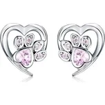 ELENYS Růžová tlapka – náušnice ze sterlingového stříbra 925