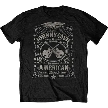 Pánské tričko Johnny Cash American Rebel 2 Black L Tričko