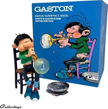 Herní konzole Plastoy Gaston Lagaffe Figurka Gaston Invention Mýdlová bublina Trumpeta - Pryskyřice - 16 cm