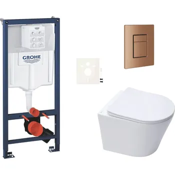 Klozet Grohe Závěsný wc set do lehkých stěn / předstěnová montáž SAT Infinitio SIKOGRSIN10SCDL0