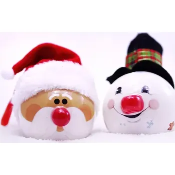 Vánoce Tématické vánoční baňky s LED osvětlením – 2 kusy