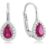 Lillian Vassago Zlaté patentové náušnice s barevnými a čirými