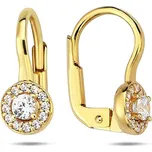Lillian Vassago Zlaté náušnice na patent se zirkony LLV98