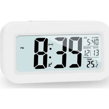 Budík JOPHEK LCD digitální budík, cestovní budík s teplotou, funkcí odložení buzení, ovládáním světla,