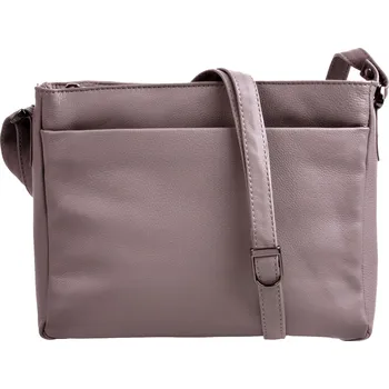 Kabelka Kožená kabelka přes rameno LB-206 hnědá taupe, New bags leather