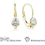 Lillian Vassago Zlaté náušnice se zirkonem na patent LLV22