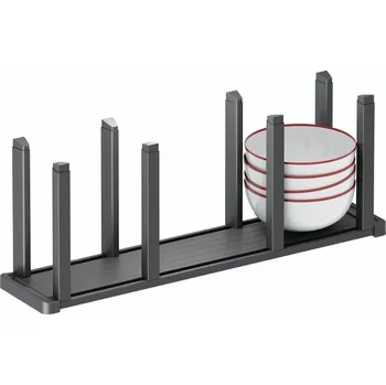Stojan na víno IN-DURO Držák na misky do šuplíku STRIPES, 10,5 x 47 x 18 cm , antracit