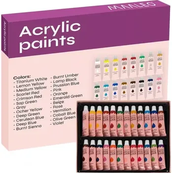 24 akrylových barev - každá po 12 ml