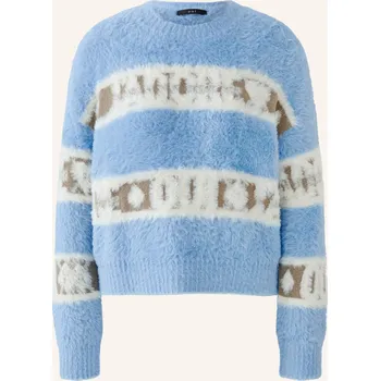 Dámský svetr Oui Dámský Svetr, tmavě modrá / krémová / tmavě šedá, 42