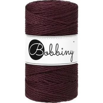 Příze Bobbiny 3PLY Macramé Rope 3 mm 100 m Burgundy Šňůra
