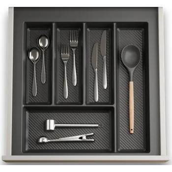 Organizace kuchyně IN-DURO Příborník STRIPES 39 - 45 cm s hloubkou 42 - 49 cm, antracit