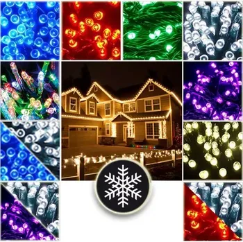 Vánoce Vánoční venkovní LED řetězy - Efektní světelný řetěz - 10 metrů