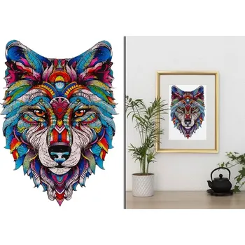 Dřevěné puzzle vlk - 170 dílů - 38 x 27 cm