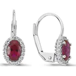 Lillian Vassago Patentové náušnice z bílého zlata s barevnými a