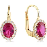 Lillian Vassago Patentové zlaté náušnice s barevnými a čirými