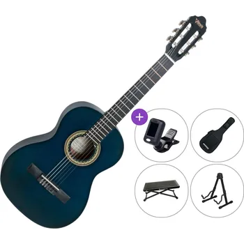 Klasická kytara Valencia VC203 SET Transparent Blue 3/4 klasická kytara pro dítě