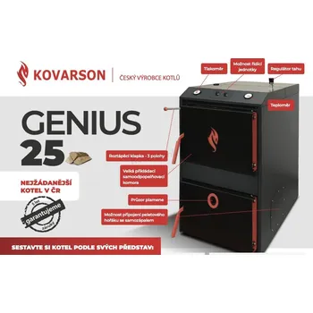 Kotel Kovarson Genius ASH 25 kW (Zplyňovací kotel)