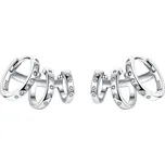 ELENYS Tři svítivé kroužky – náušnice ze sterlingového stříbra