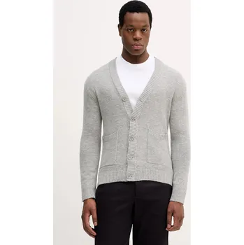 Dámský svetr Kardigan s příměsí vlny Lindbergh 30.800223 šedá 90X, vel. XXL